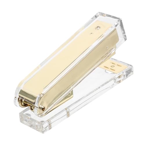 SOIMISS Transparenter Acryl Handtacker Bürohefter mit Glattem Lauf Tragbar Multifunktional für Schule Büro und Zuhause Goldfarben Einfaches Heften bis Mehrere SOIMISS Transparenter Acryl Handtacker Bürohefter mit Glattem Lauf Tragbar Multifunktional für Schule Büro und Zuhause Goldfarben Einfaches Heften bis Mehrere von SOIMISS