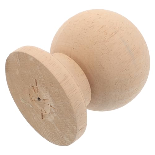 SOIMISS Unlackierte Massivholz Balusterkugel Treppenpfosten Endkappe Rustikal DIY Möbelverzierung Natürlicher Holzgriff für Lampenschirm und Gartenzaun von SOIMISS