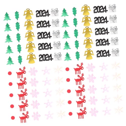 SOIMISS Weihnachts Konfetti Glänzende Tischdeko Festliche Schneeflocken Streudeko für Neujahrsparty Papierkonfetti zur Partydekoration und Tischornament von SOIMISS