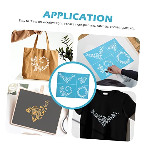 SOIMISS Wiederverwendbare Seidensieb Schablone mit Abziehbarem Waschbares Mesh Transfer Template für Textilmalerei Holz Wände und DIY Kunstprojekte für Kreative und Erwachsene von SOIMISS