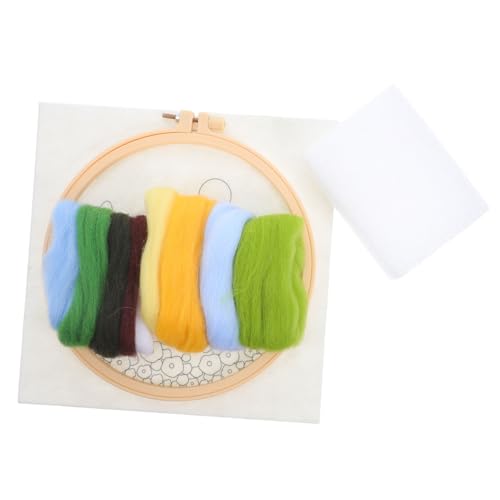 SOIMISS Wollfilz für Anfänger mit Nadelfilz Diy Herbst Dekorationsset mit Rahmen Filzstoff Schaumstoffpad Bastelset für Familien und Handwerkliche Projekte von SOIMISS