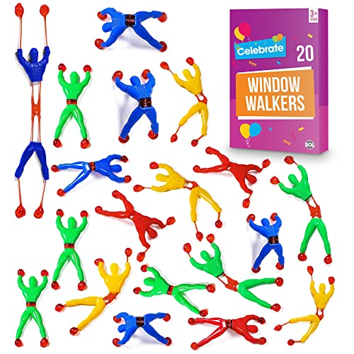 SOL Fenster-Krawler Sticky Men – 20 Stück | 8 cm Wand-Crawler Spielzeug für Kinder | Perfekt für Kinder-Partys und Geschenktüten | Inklusive Notizbuch SOL Fenster-Krawler Sticky Men – 20 Stück | 8 cm Wand-Crawler Spielzeug für Kinder | Perfekt für Kinder-Partys und Geschenktüten | Inklusive Notizbuch von SOL