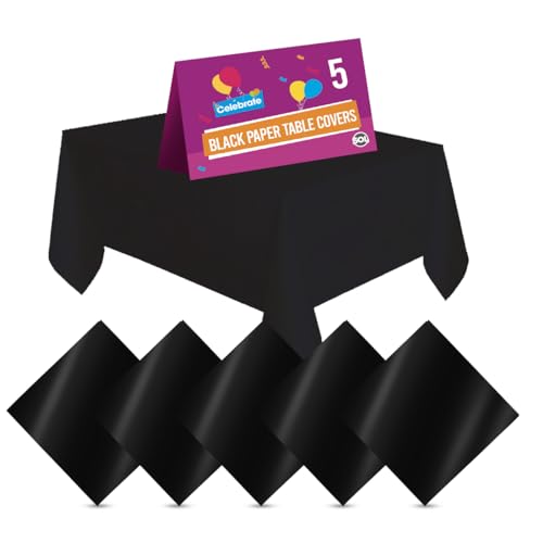 SOL Papiertischdecken, 90 x 90 cm, Einweg-Tischdecken für Partys, dickes, saugfähiges Design, ideal für Hochzeiten, Buffets, Catering, Familienfeiern, Dorfsäle und besondere Anlässe, Schwarz, 5 Stück SOL Papiertischdecken, 90 x 90 cm, Einweg-Tischdecken für Partys, dickes, saugfähiges Design, ideal für Hochzeiten, Buffets, Catering, Familienfeiern, Dorfsäle und besondere Anlässe, Schwarz, 5 Stück von SOL