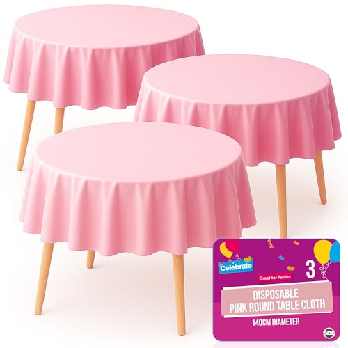 SOL Runde Tischdecke, Einweg-Tischdecke, 140 cm, Party-Tischdecken für runde Tische, rosafarbene Tischdecke, runde Tischdecken, runde Tischdecke, Rosa, runde Tischdecke, 3 Stück, 900197 SOL Runde Tischdecke, Einweg-Tischdecke, 140 cm, Party-Tischdecken für runde Tische, rosafarbene Tischdecke, runde Tischdecken, runde Tischdecke, Rosa, runde Tischdecke, 3 Stück, 900197 von SOL