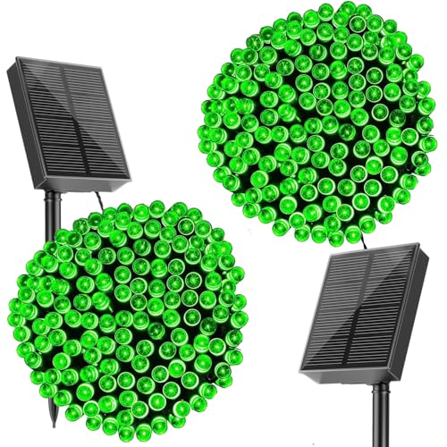 SOLARBABY Solar Lichterkette Aussen,20M 200LED Lichterkette Außen Solar IP65 Wasserdicht Solarlichterkette Außen Wetterfest für Garten, Balkon, Terrasse Dekorationen 2 Stück (Grün) von SOLARBABY