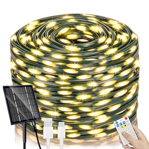 SOLARBABY Solar Weihnachtsbeleuchtung Außen,640M 640 LED Solar Lichterkette Aussen Wasserfest,IP65 19 Modi Solar Lichterkette Warmweiß für Garten Outdoor Weihnachten Terrasse Weihnachtsbaum Deko SOLARBABY Solar Weihnachtsbeleuchtung Außen,640M 640 LED Solar Lichterkette Aussen Wasserfest,IP65 19 Modi Solar Lichterkette Warmweiß für Garten Outdoor Weihnachten Terrasse Weihnachtsbaum Deko von SOLARBABY