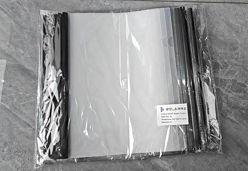 Berichtsmappen mit Schiebestange, transparente Kunststoff-Präsentationsmappen für A4- und Briefgröße, 80 Blatt Kapazität, Aktenordner für Schule, Büro, Lebenslauf und Geschäftsgebrauch, 20 Stück Berichtsmappen mit Schiebestange, transparente Kunststoff-Präsentationsmappen für A4- und Briefgröße, 80 Blatt Kapazität, Aktenordner für Schule, Büro, Lebenslauf und Geschäftsgebrauch, 20 Stück von SOLARRA