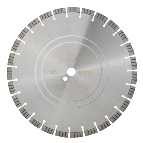 SOLGA DIAMANT 400mm TURBO Trennscheibe - Beton, Stein, Stahlbeton, Ziegel, Granit, Asphalt - Winkelschleifer (Benzin/Elektro) - Hohe Standzeit - 25,4mm Bohrung von SOLGA