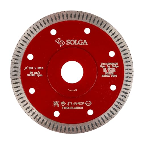 SOLGA DIAMANT Trennscheibe 125mm Turbo – Diamantscheibe für Fliesen, Granit, Feinsteinzeug – 1,2mm dick, M14 Gewinde, saubere Schnittkanten SOLGA DIAMANT Trennscheibe 125mm Turbo – Diamantscheibe für Fliesen, Granit, Feinsteinzeug – 1,2mm dick, M14 Gewinde, saubere Schnittkanten von SOLGA