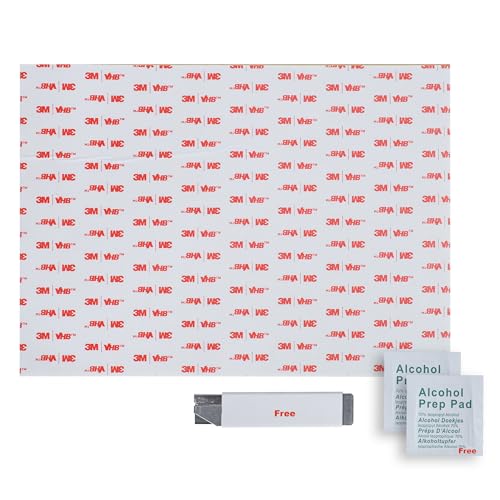 Doppelseitiges Klebeband, wasserdicht, multifunktional, Befestigung für Auto, Zuhause, Büro, Metall, Glas, Alu, Dekoration, VHB, hergestellt von 3M 4950 (1 Stück 250 mm x 180 mm) von SOLNIT