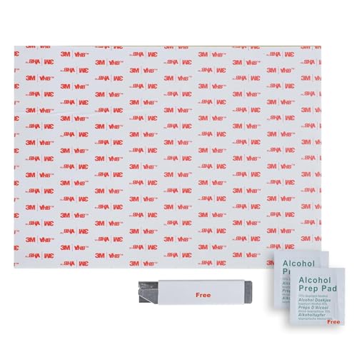 Doppelseitiges Klebeband, wasserdicht, multifunktional, Befestigung für Auto, Zuhause, Büro, Metall, Glas, Alu, Dekoration, VHB, hergestellt von 3M 4950 (1 piece 250 mm x 180 mm) von SOLNIT