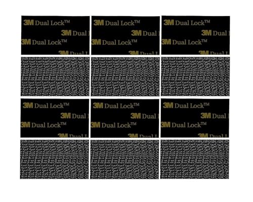 Dual Lock-Klebeband, dünn, extra starke Klebepads, Hochleistungsband, wasserdicht, entfernbar, wiederverschließbare Befestigungselemente, Montageband aus 3M SJ3550CF 25.4mm x 50mm_12 Stück von SOLNIT