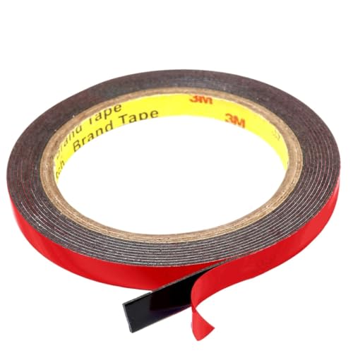 Hergestellt aus 3M PT1100 doppelseitiges Profi-Klebeband, viskoelastisches Acrylat plus Schaumstoff, schwarzes Metall, Alu-Glas, dünner Teppich, extra stark (10 mm x 3 Meter) von SOLNIT