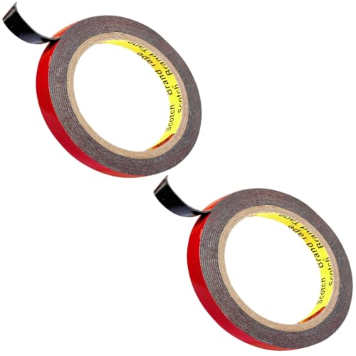 Hergestellt aus 3M PT1100 doppelseitiges Profi-Klebeband, viskoelastisches Acrylat plus Schaumstoff, schwarzes Metall, Aluminium, Glas, dünner Teppich, extra stark (7,5 mm x 5 m, 2 Stück) von SOLNIT