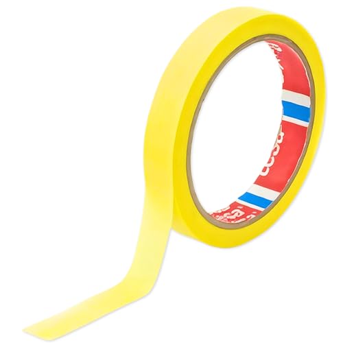 Hergestellt aus Tesa 4334 Präzisionskrepp Plus Profi Maler Lackierer Hochwertiges Abdeckband Konturenband rückstandlos scharfe kanten abkleben abdecken Klebeband Gelb (9mm X 50meter) von SOLNIT