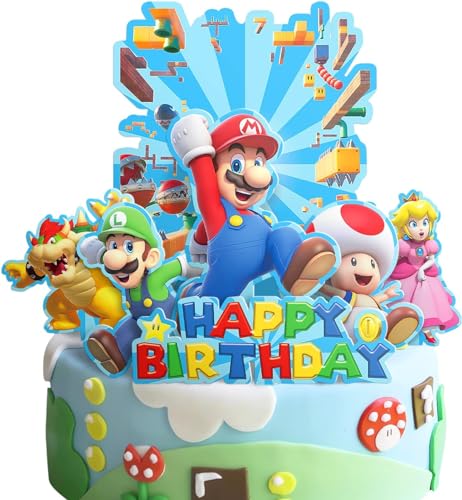 Cartoons Kuchen Topper, 7 Stück Cupcake Toppers, Happy Birthday Cake Topper Deko, Geburtstag Party Kuchen Deko, für Kinder Baby Party Geburtstag Party Dekoration von SOLPURE