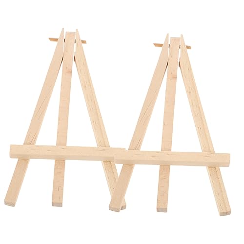 2Stücke Faltbare Mini Staffelei aus Holz Tischstaffelei für Karten und Bilder für Dekoration und von SOLUSTRE