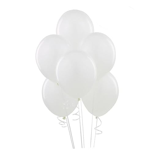 50Stücke Weißer Perlen Latexballons Runde Dekorationsballons für Hochzeiten Geburtstagsfeiern und Partys aus Latex für Festliche von SOLUSTRE