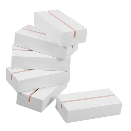 6 Stück Teiliges Holzständer für Platzkarten Rustikale Tischdeko für Hochzeiten Events und Multifunktionale Kartenhalter für Menüs Fotos und Notizen von SOLUSTRE