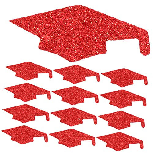 SOLUSTRE 1 Arzt Hut Dekoration Abschluss Meister Hut Party-Szene-Layout Dekorationen grad caps konfetti Konfetti- Dekoration Konfetti grad kappe Nicht gewebt rot von SOLUSTRE