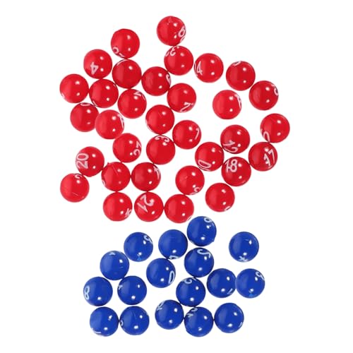 SOLUSTRE 1 Packung Kleine Kunststoff Lottokugeln für Spiele Nummerierte Partyspiel Bälle für und Bingo Leicht und Tragbar aus Robustem Material Gefertigt von SOLUSTRE