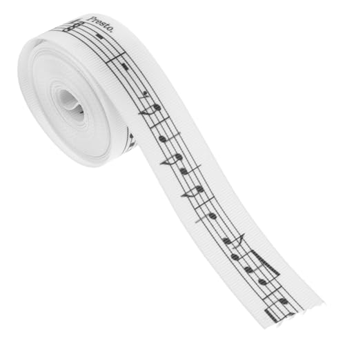 SOLUSTRE 1 Rolle Feiertagsbänder party zubehör Musikalisches Geschenkband zum Umwickeln Band umwickeln Präsentieren Sie Wickelzubehör Band für Blumenstrauß Packband Polyester Weiß SOLUSTRE 1 Rolle Feiertagsbänder party zubehör Musikalisches Geschenkband zum Umwickeln Band umwickeln Präsentieren Sie Wickelzubehör Band für Blumenstrauß Packband Polyester Weiß von SOLUSTRE