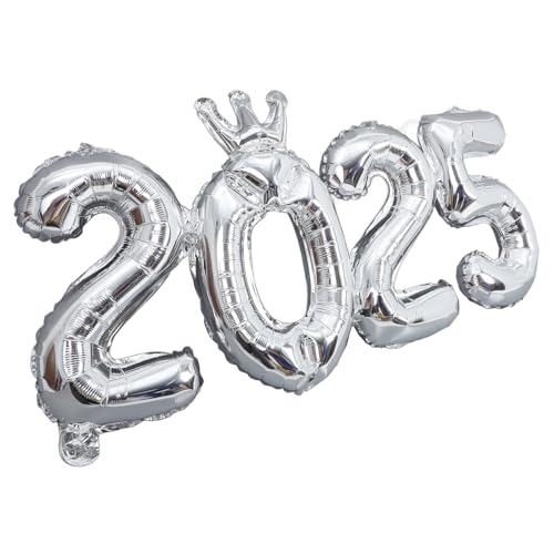 SOLUSTRE 1 Satz 2025 Ballon aus Aluminiumfolie Rosa Dekorationen Ö erste Zahlenballons Luftballon zur Dekoration Party-Dekorationsballons Ballon für das neue Jahr Silver SOLUSTRE 1 Satz 2025 Ballon aus Aluminiumfolie Rosa Dekorationen Ö erste Zahlenballons Luftballon zur Dekoration Party-Dekorationsballons Ballon für das neue Jahr Silver von SOLUSTRE