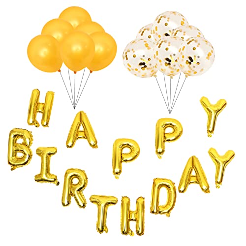 SOLUSTRE 1 Satz DIY Ballonbogen Set für Geburtstagsfeiern Aluminium Folienballons Happy Birthday Gold für Babypartys und Unvergessliche Dekorationen SOLUSTRE 1 Satz DIY Ballonbogen Set für Geburtstagsfeiern Aluminium Folienballons Happy Birthday Gold für Babypartys und Unvergessliche Dekorationen von SOLUSTRE