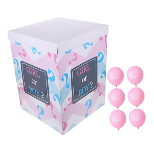 SOLUSTRE 1 Satz Giant Gender Reveal Balloon Set mit Konfetti Boxen für Babyparty Dekorationen Fragen Box Rosa Ballons für Geschlechtsverkündung und Feierlichkeiten SOLUSTRE 1 Satz Giant Gender Reveal Balloon Set mit Konfetti Boxen für Babyparty Dekorationen Fragen Box Rosa Ballons für Geschlechtsverkündung und Feierlichkeiten von SOLUSTRE