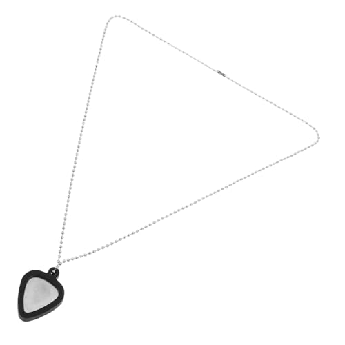 SOLUSTRE 1 Satz Gitarren-pick-halskette Plektrum Anhänger Gitarrenplektren Musikschmuck Halter Für Gitarrenpickel Gitarrenzubehör Für Männer Plektrumhalter Für E-gitarre Black Kieselgel von SOLUSTRE