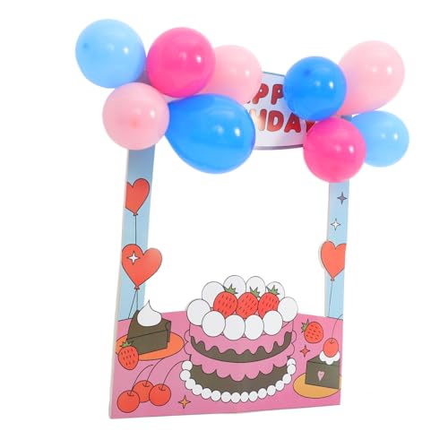 SOLUSTRE 1 Satz Happy Birthday Party Photo Rahmen Papier Foto Requisiten für Kindergeburtstagsfeiern Dekorative Partyutensilien mit Luftballons und Festlicher SOLUSTRE 1 Satz Happy Birthday Party Photo Rahmen Papier Foto Requisiten für Kindergeburtstagsfeiern Dekorative Partyutensilien mit Luftballons und Festlicher von SOLUSTRE