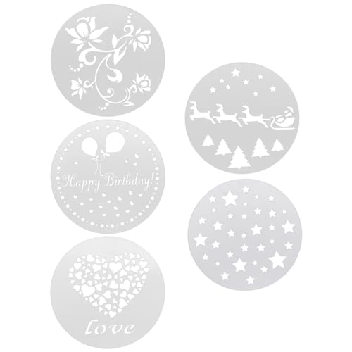 SOLUSTRE 1 Satz Kaffeestanzformen Set Kreative Latte Art Schablonen für Dekorative Kaffezubereitung Waschbar und Wiederverwendbar für Cappuccino Kuchen und Desserts von SOLUSTRE