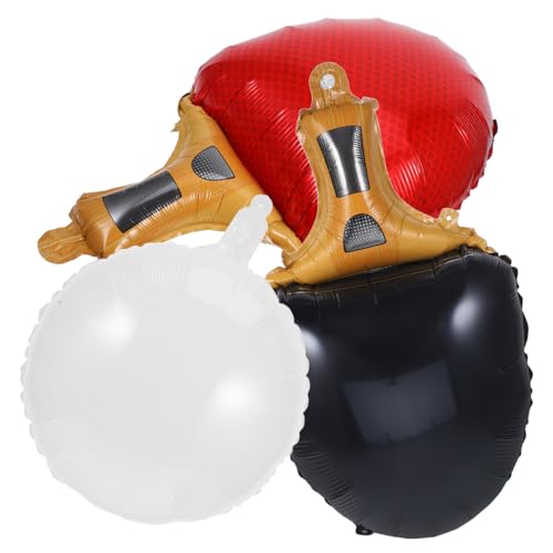 SOLUSTRE 1 Satz Tischtennisball Luftballons Sportliche Dekoration für Wettbewerbe und Feiern Teiliges Rackets Rot Schwarz Weißer Ball für Partys und Sportevents von SOLUSTRE