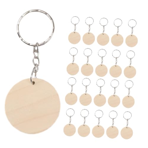 SOLUSTRE 1 Schachtel Diy Schlüsselanhänger Zubehörset Runde Holzscheiben mit Schlüsselringen Unbehandelte Holzscheiben für Kreative Dekorationen und für Bastelprojekte und Festival SOLUSTRE 1 Schachtel Diy Schlüsselanhänger Zubehörset Runde Holzscheiben mit Schlüsselringen Unbehandelte Holzscheiben für Kreative Dekorationen und für Bastelprojekte und Festival von SOLUSTRE