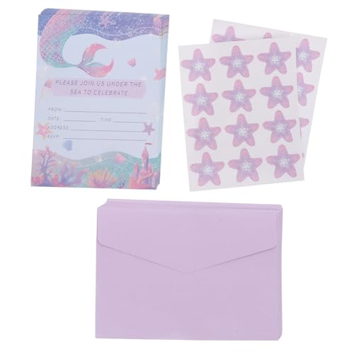 SOLUSTRE 1 Set Meerjungfrau Einladungskarte Eingeladene Malerei Grußkarte Segensgrußkarte Geburtstagseinladungen Grußkarten Organizer Babyparty Einladungen Papier SOLUSTRE 1 Set Meerjungfrau Einladungskarte Eingeladene Malerei Grußkarte Segensgrußkarte Geburtstagseinladungen Grußkarten Organizer Babyparty Einladungen Papier von SOLUSTRE