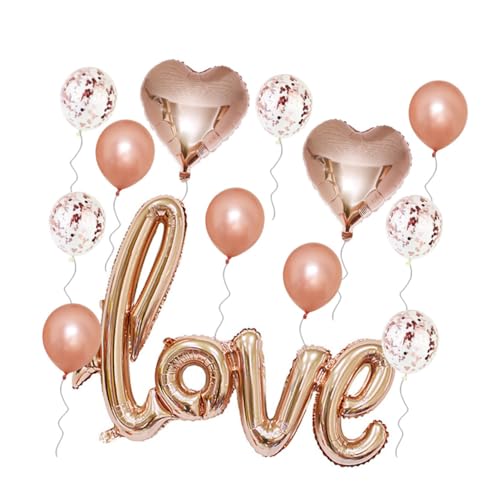 SOLUSTRE 1 Set Valentinstagsballons Luftballons Für Hochzeitsfeiern Hochzeitsdekoration Verlobungs Latexballons Hochzeitsballons Goldene Hochwertige Aluminiumfolie SOLUSTRE 1 Set Valentinstagsballons Luftballons Für Hochzeitsfeiern Hochzeitsdekoration Verlobungs Latexballons Hochzeitsballons Goldene Hochwertige Aluminiumfolie von SOLUSTRE