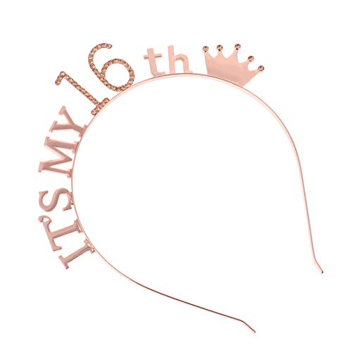 SOLUSTRE 1 Stück Geburtstag Stirnband Haarband Tiaras Es Ist Mein Geburtstags-stirnband Mädchen-party-stirnband Gunst Der Geburtstagsfeier Geburtstag Tiara Für Frauen Krone Golden Legierung von SOLUSTRE
