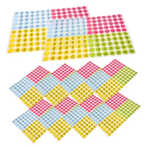 SOLUSTRE 10 Blatt Bunte Preisschilder Aufkleber Rund Neonfarbene Preismarker Haftetiketten für Supermarkt Geschäft Vielseitig Verwendbar für Warenpreisgestaltung und Verkaufsförderung SOLUSTRE 10 Blatt Bunte Preisschilder Aufkleber Rund Neonfarbene Preismarker Haftetiketten für Supermarkt Geschäft Vielseitig Verwendbar für Warenpreisgestaltung und Verkaufsförderung von SOLUSTRE