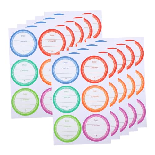SOLUSTRE 10 Blatt Wasser- Und Ölbeständige Aufkleber Etikettenaufkleber Für Gläser Behälteretiketten Etiketten Für Gewürzdosen Konservenaufkleber Pvc Selbstklebend von SOLUSTRE