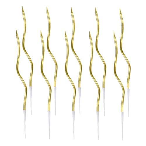 SOLUSTRE 10 Boxen Goldene Spiral Geburtstagskerzen für Torte Dünne Curly Coil Cake Candle Dekoration Geeignet für Geburtstag Hochzeit Party Romantische Atmosphäre Vielseitige Tortendeko SOLUSTRE 10 Boxen Goldene Spiral Geburtstagskerzen für Torte Dünne Curly Coil Cake Candle Dekoration Geeignet für Geburtstag Hochzeit Party Romantische Atmosphäre Vielseitige Tortendeko von SOLUSTRE