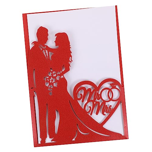SOLUSTRE 10 Grußkarten Hochzeitseinladungen Königliche Valentinstags Geschenkkarten Brautjungfernroben Brautparty Einladungen Brautschärpe Hochzeitseinladungskarten von SOLUSTRE