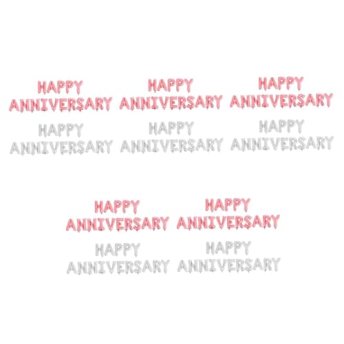 SOLUSTRE 10 Sätze Happy Anniversary Ballons Aluminiumfolie Buchstabenballons Silber und Roségold für Romantische Hochzeitsjubiläumsfeier Schnell Aufblasbare Dekoration für Zuhause und Party SOLUSTRE 10 Sätze Happy Anniversary Ballons Aluminiumfolie Buchstabenballons Silber und Roségold für Romantische Hochzeitsjubiläumsfeier Schnell Aufblasbare Dekoration für Zuhause und Party von SOLUSTRE