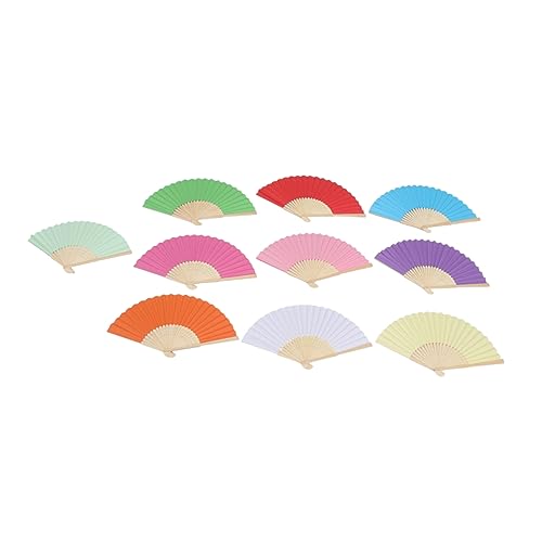 SOLUSTRE 10 Stück Buntes Papierfächer Faltfächer Farben für Hochzeiten Partys Diy Malprojekte Handfächer zum Gestalten und Dekorieren für und Tänze SOLUSTRE 10 Stück Buntes Papierfächer Faltfächer Farben für Hochzeiten Partys Diy Malprojekte Handfächer zum Gestalten und Dekorieren für und Tänze von SOLUSTRE