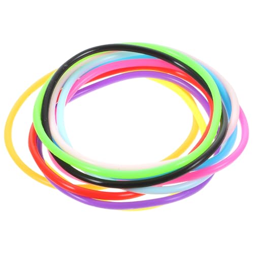 SOLUSTRE 10 Stück Buntes Silikonarmband Teiliges Elastisches Handgelenkband Farben für Damen und Herren Accessoire für SOLUSTRE 10 Stück Buntes Silikonarmband Teiliges Elastisches Handgelenkband Farben für Damen und Herren Accessoire für von SOLUSTRE
