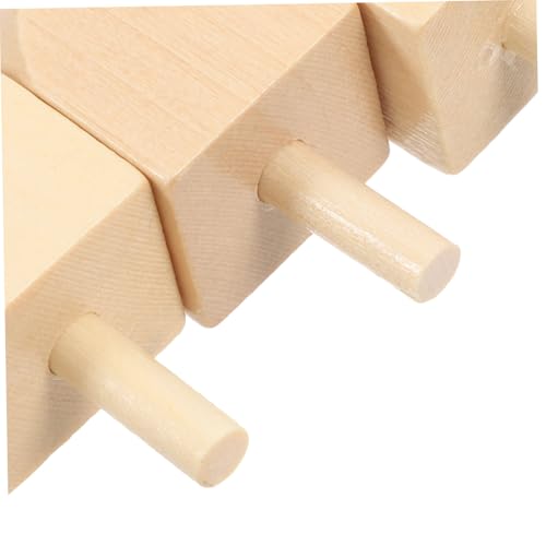 SOLUSTRE 10 Stück Hölzerner Kreisel Dekorationen Unvollendet Geformt Dreidel Form Spinnen Party Drinnen Handwerk Peg People Hölzern Chanukka-DIY-holzhandwerk Chanukka-Spiele Lotusbaum von SOLUSTRE