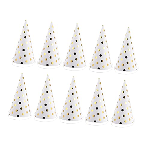 SOLUSTRE 10 Stück Kindergeburtstag Partyhüte Papier Dreieckshüte mit Goldenen Streifen Dekoration für Mädchen für Unvergessliche Feiern SOLUSTRE 10 Stück Kindergeburtstag Partyhüte Papier Dreieckshüte mit Goldenen Streifen Dekoration für Mädchen für Unvergessliche Feiern von SOLUSTRE