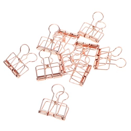 SOLUSTRE 10 Stück Metallene Binder Clips Rosa Gold Vielseitige Büroklammern für Dokumente Notizen Praktische Aufbewahrung für Zuhause und Büro SOLUSTRE 10 Stück Metallene Binder Clips Rosa Gold Vielseitige Büroklammern für Dokumente Notizen Praktische Aufbewahrung für Zuhause und Büro von SOLUSTRE