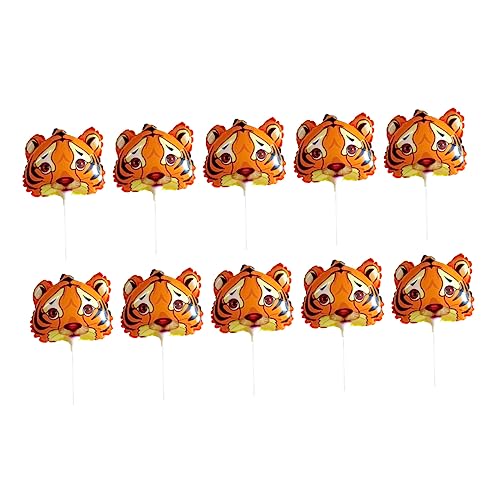 SOLUSTRE 10 Stück Mini Tigerkopf Folienballons Bunte Partydeko für Neujahr und Geburtstag Lustige Dschungel Tier Luftballons als Wand oder Tischdekoration für Festliche SOLUSTRE 10 Stück Mini Tigerkopf Folienballons Bunte Partydeko für Neujahr und Geburtstag Lustige Dschungel Tier Luftballons als Wand oder Tischdekoration für Festliche von SOLUSTRE
