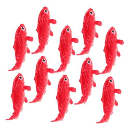 SOLUSTRE 10 Stück Miniatur-Fischstatue Aquarien Dekoration Koi Fische Dekoration Koi Dekoration Koi Figuren Set Fische Modellbau Kleines Tiermodell aus Harz Mini-Dekoration für Aquarien rot SOLUSTRE 10 Stück Miniatur-Fischstatue Aquarien Dekoration Koi Fische Dekoration Koi Dekoration Koi Figuren Set Fische Modellbau Kleines Tiermodell aus Harz Mini-Dekoration für Aquarien rot von SOLUSTRE