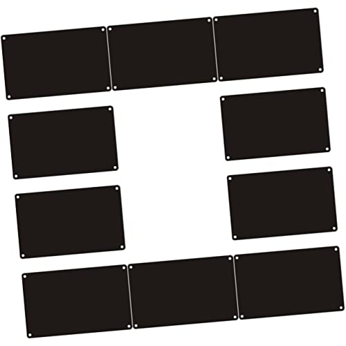 SOLUSTRE 10 Stück Namensschilder Blanko Diy Gravurplatten für Bürotüren Wetterfeste Schildchen mit Löchern Kreative Gestaltung von SOLUSTRE